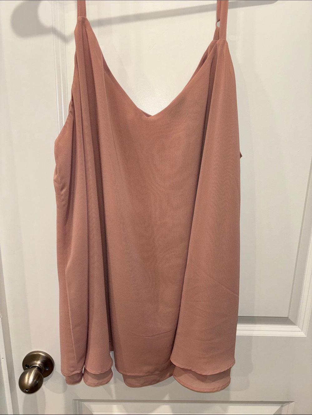 Women's Blush Pink Chiffon Cami Top